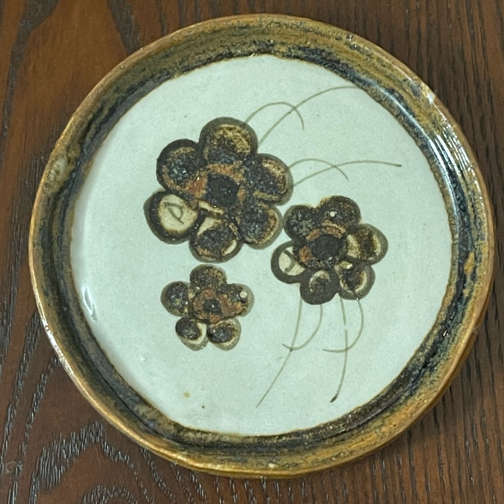 Mexico ceramic Tonala art coaster by Ken Edwards